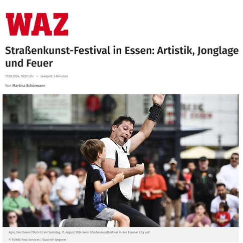 Straßenkunst-Festival in Essen: Artistik, Jonglage und Feuer