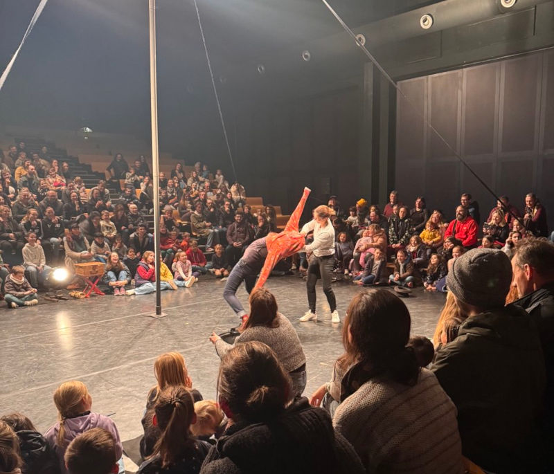 Spectacle d'Acrobaties sur Mât Chinois, également joué en intérieur